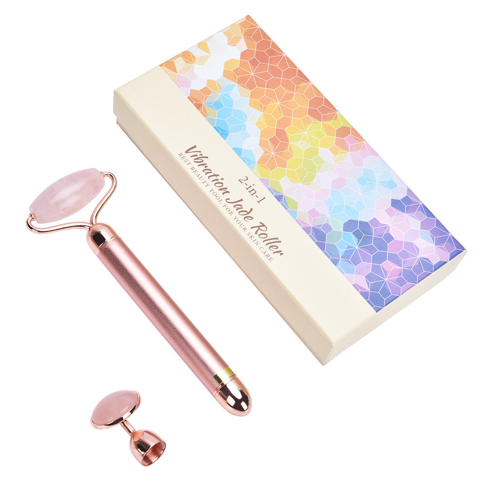 Sonic Rose Quartz Roller Facial Device Packing