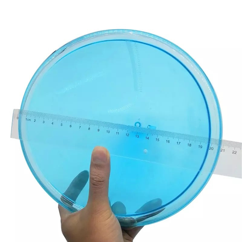 Plastic Ruler Measures Diameter of Vacuum Therapy Cups, Blue Color