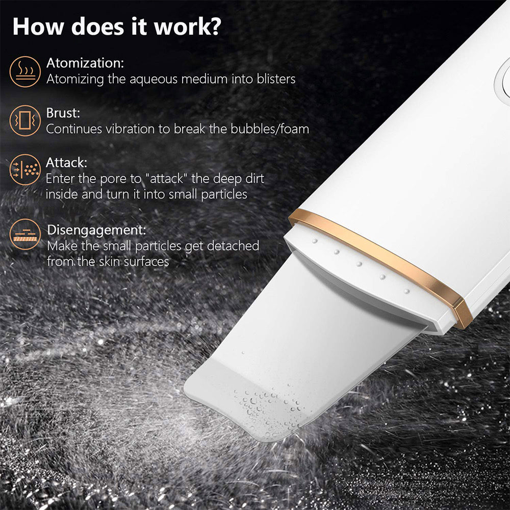 Ultrasonic Ion Skin Scrubber Facial Device