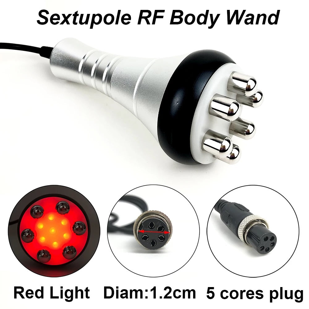 Sextupole RF Body Wand with Red Light for Cavitation Machine