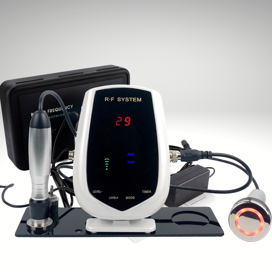 Radio Frequency Skin Tightening Machine with Two Probes, Power Plug and Black Storage Box