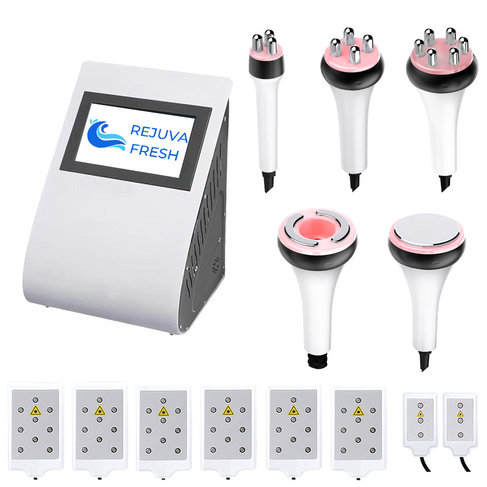 REJUVA FRESH 6 in 1 Cavitation Machine with handles and laser paddles