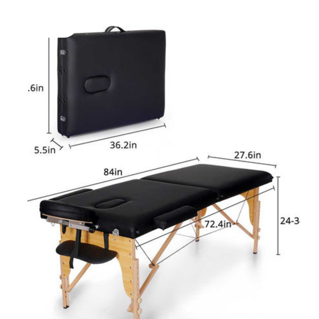 Dimensions of Portable Massage Table with Memory Foam