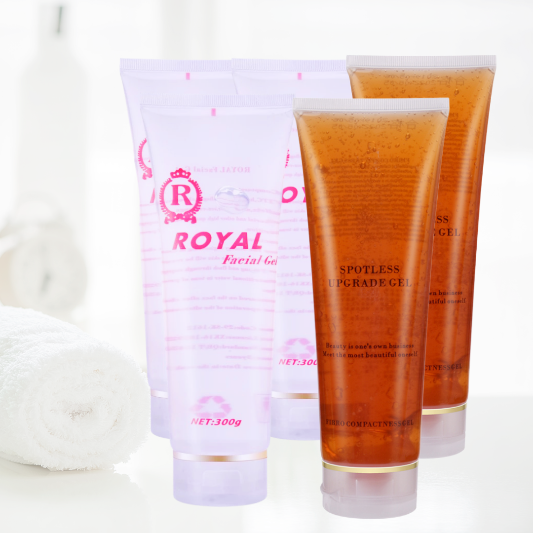 Two Tubes Spotless Upgrade Conductive Gel for Body Plus Three Tubes Royal Conductive Gel for Face 300g Tubes 